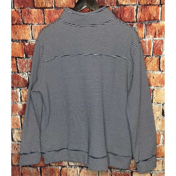 State of Mine Georgia Blue Stripe Striped Women’s XXL Henley Pullover Sweatshirt - Picture 4 of 6